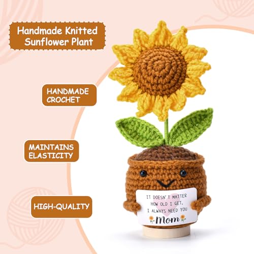 Sunflower Mother's Day Gift for Mom from Daughter Son - Handmade Keepsake