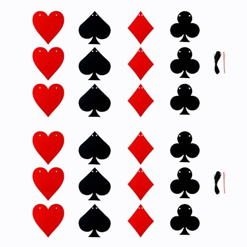 Poker Banner Felt Decorations 2 Pack - Hanging Casino Party Supplies