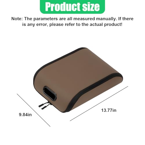 YoRise Brown Leather Car Shoe Organizer with Lid & Handle