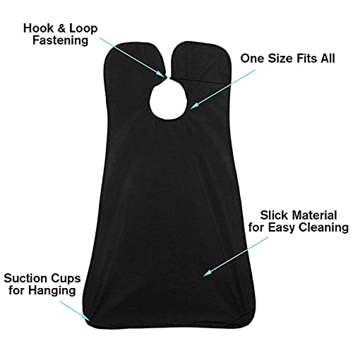 Leaflai Beard Catcher Bib and Grooming Apron with Suction Cups