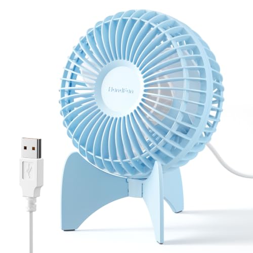 HandFan USB Desk Fan - Quiet 3-Speed Mini Cooling Fan