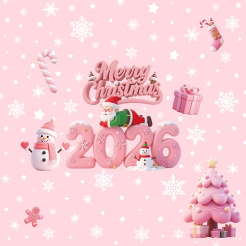 Christmas Window Clings Set - Reusable Snowflake & Merry Christmas Decals, 4 Sheets C19