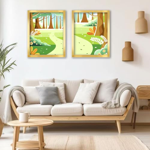 12x16 Gold Picture Frame with Shatterproof Plexiglass - Durable Wall Decor
