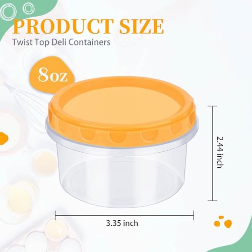 TOFLEN 8 oz Small Plastic Freezer Containers with Lids, 6-Piece Set
