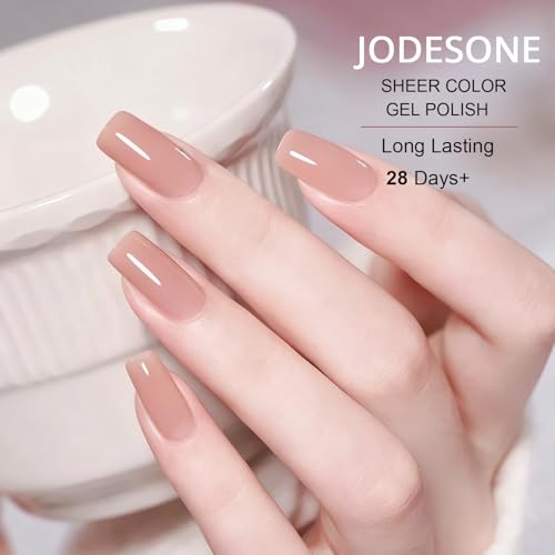 JODSONE Nude Jelly Gel Nail Polish 18ml Semi-Transparent UV LED Soak Off