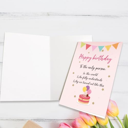 Funny Birthday Card for Sister and Best Friend, Humorous Greeting Gift