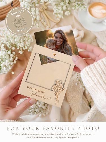 Joli Coon Godmother Proposal Wooden Photo Frame - 4.5x3.9in
