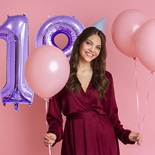 Purple 40-Inch Number 18 Balloon Set for Birthday & Events