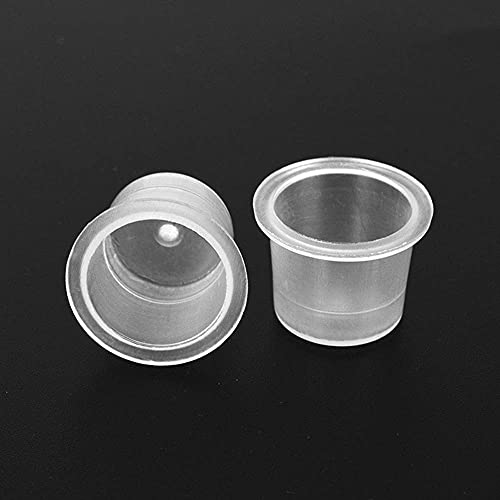 DERSTRA 300PCS 14mm Medium Disposable Tattoo Ink Cups & Pigment Caps