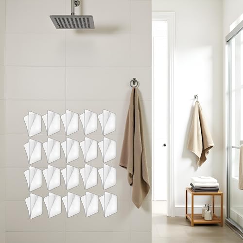 Tustao 10Pcs Wall Mounted Adhesive Pads for Shower Caddy & Storage Racks