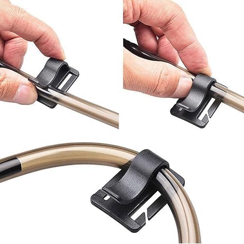 4pcs Black Water Bladder Tube Clips for Hydration Pack,Universal Hydration Pack Water Bladder Bag Beverage Tube Clip Outdoor Backpack Water Bladder Hose Hose Clip,Camping and Hiking Accessories
