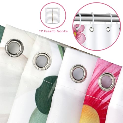 Spring Easter Bunny Shower Curtain - 72x72 Waterproof Fabric with 12 Hooks