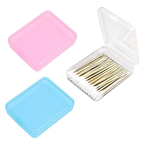3-Piece Portable Travel Cotton Swab and Makeup Pad Storage Organizer