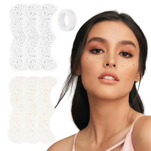 Glitter Freckles Face Tattoo Waterproof Sparkle Makeup Patches 6Pcs