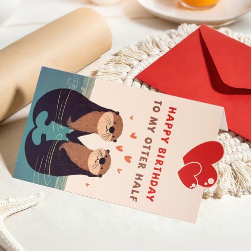 Funny Birthday Card for Husband, Wife, or Partner with Stickers