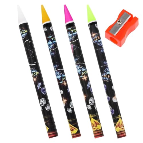Fzuee 4-Pack Rhinestone Picker Tool Wax Dotting Pen Set with Sharpener
