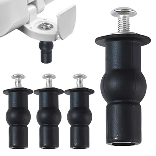 Toilet Seat Fixing Kit - 4pcs Rubber Bolt & Nut Set for Standard Toilets