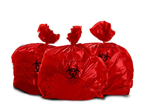 Oakridge 40 Gallon Biohazard Waste Disposal Bags - 14 Microns, 10 Count