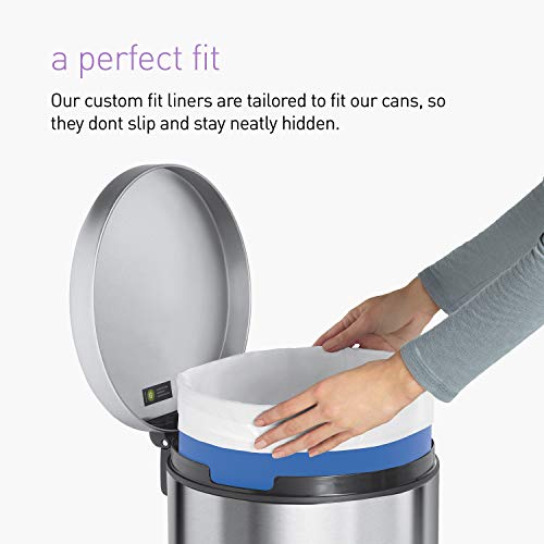 simplehuman J Custom Fit Trash Can Liners, 38-40L, 20-Count Bag
