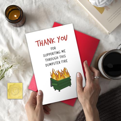 Funny Thank You Card for Friends and Family - 8x5 Inches