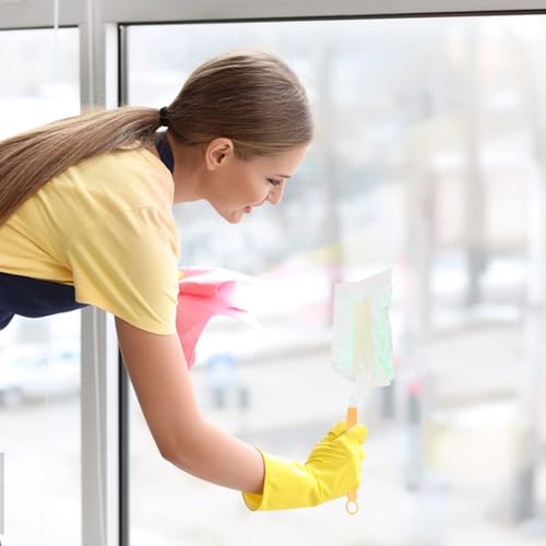 Engorgio Yellow Extendable Duster Handle Compatible with Swiffer, 1 Pack