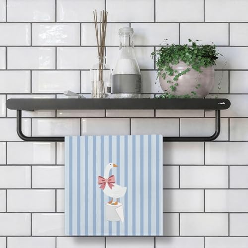 MOLYUB Goose and the Toilet Paper Decorative Waffle Hand Towel 16x24