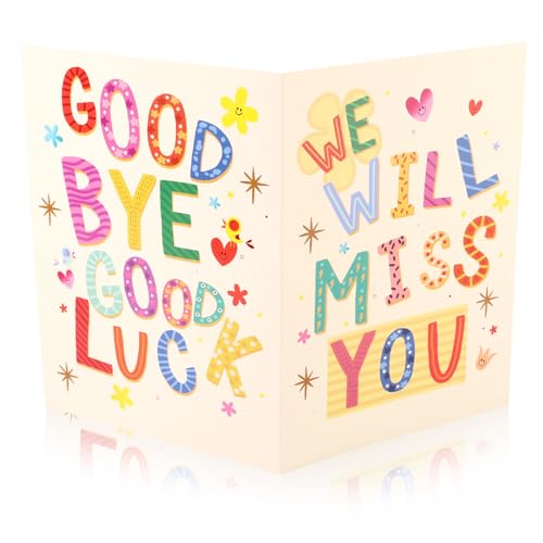 Gosknor Giant Farewell Greeting Card - Large Yellow Coworker Leaving Card