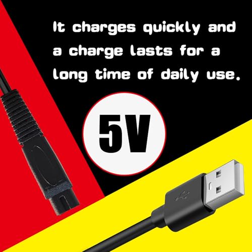 SEEHOM 5V USB Charging Cable for Freebird Head Shaver with Brush