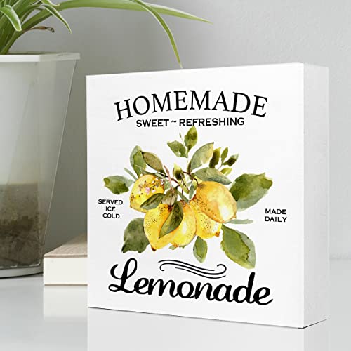 Homemade Lemonade Wooden Plaque Sign for Home Decor