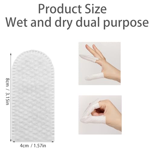100 PCS Cotton Finger Cots, Finger Covers Protection for Finger Tips, Breathable, Sweat Resistant, and Wear-Resistant, and Injured Fingers,Ear Cleaning Finger Wipes for Dogs and Catss