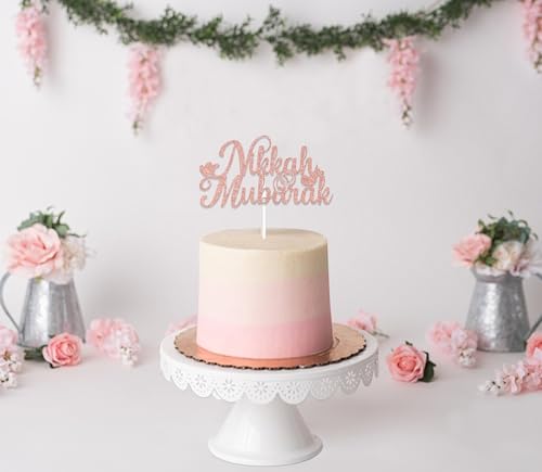 Nikkah Mubarak Cake Topper for Eid & Wedding Celebrations