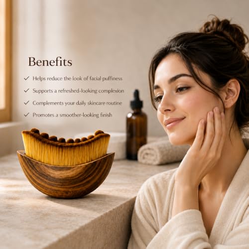 Lymphatic Contour Face Brush - Soft Drainage Massager for Sculpting & Anti-Puffiness