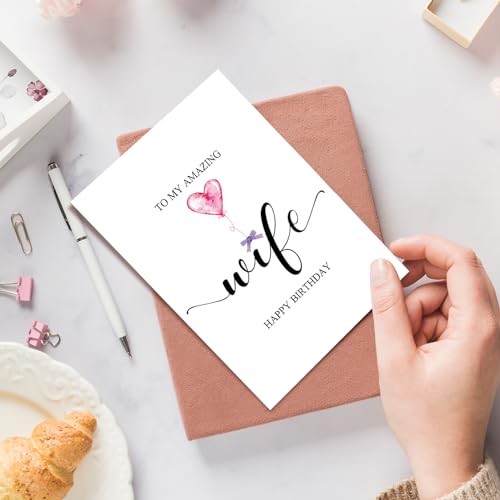Elegant Birthday Card for Wife - Cute & Heartfelt Design
