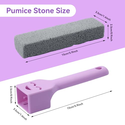 12 Pack Pumice Stones with Handles for Toilet and Surface Cleaning - SilkGleam