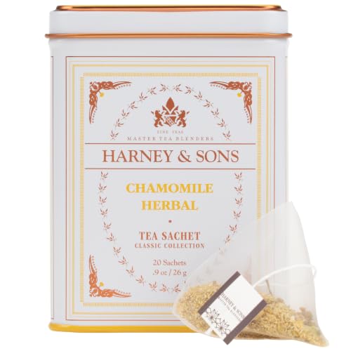 Harney & Sons Chamomile Herbal Tea - 20 Sachets, Caffeine Free