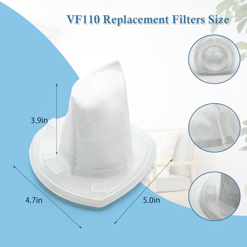 VF110 Replacement Filter for Black & Decker Dustbuster Vacuums - 6-Pack