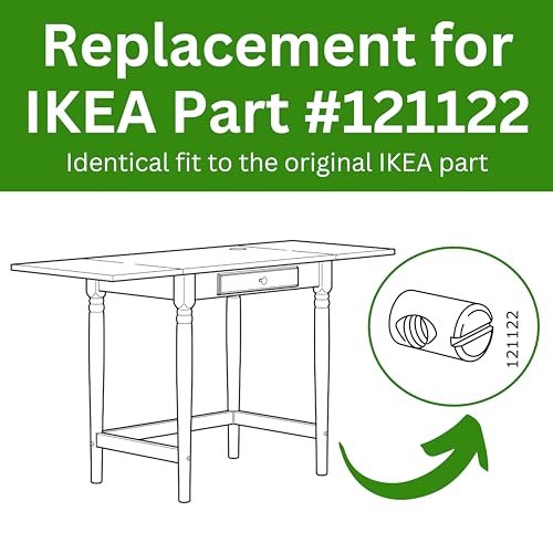 Cross Dowel Barrel Nut Sleeve Replacement for IKEA #121122 - Pack of 8