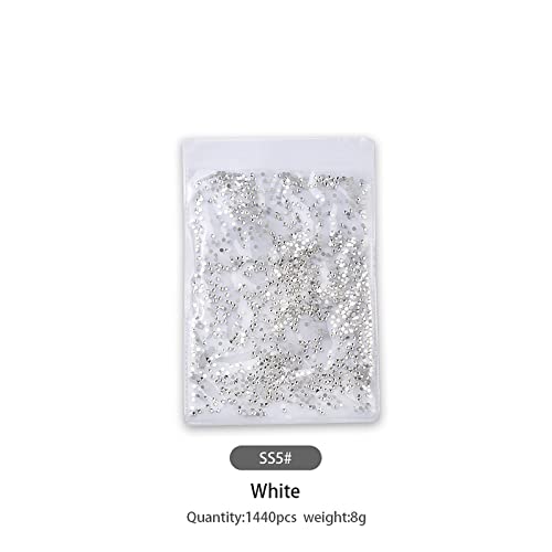 Clear Glass Flatback Rhinestones SS5 1440pcs for Nail Art and Crafts