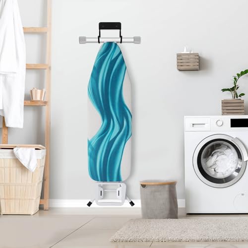 Pensino Wall-Mounted Ironing Board Holder - Black Organizer Rack