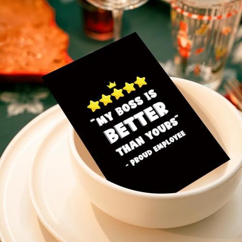 Funny Boss Day Card From Employee - Humorous Office Gift & Greeting