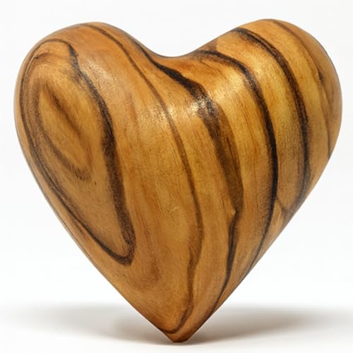 Zuluf 1.25" Olive Wood Pocket Heart – Hand Carved Wooden Fidget Keepsake