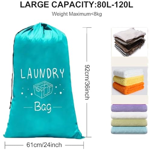2 Pack XL Travel Laundry Bag, Dirty Clothes Organizer with