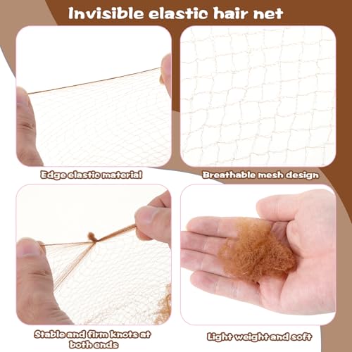 Giantree Brown Hair Nets and U-Shaped Pins Set for Buns Ballet and Work