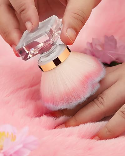 Rolybag Soft Rose Nail Art Dust Brush for Manicure Powder Remover