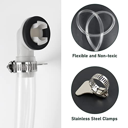 Flehomo 6 Feet Air Conditioner Drain Kit with PVC Hose & Clamps