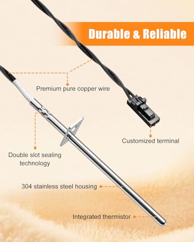 Pellet Stove Thermistor Probe 3-20-00744 for Accentra P38 P61 PC45 PF100