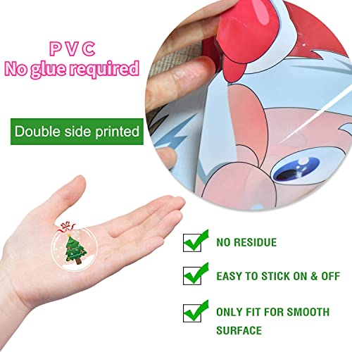 Christmas Window Cling Stickers - 159 PCS Reusable Snowflake & Santa Decals