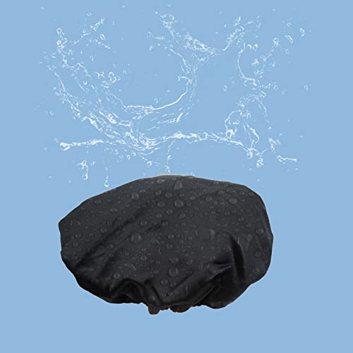 ZKLLGHE Reusable Waterproof Shower Cap for Women and Men Black Double Layer