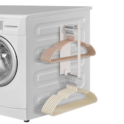 Magnetic Hanger Organizer for Laundry Room, White Carbon Steel Stacker
