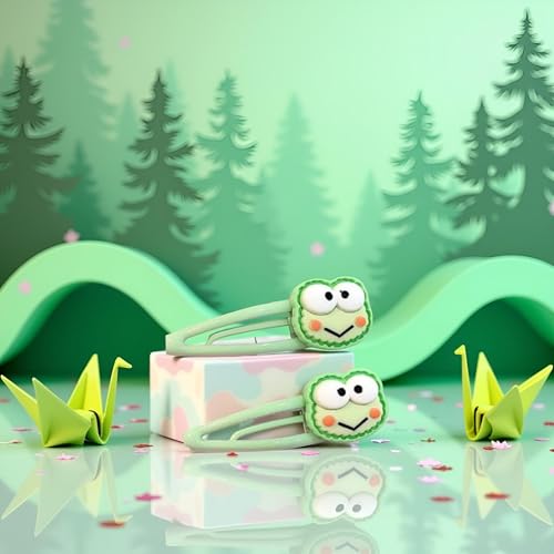 Green Geometric Frog Hair Clip Trendy Duckbill Side Clip Barrette